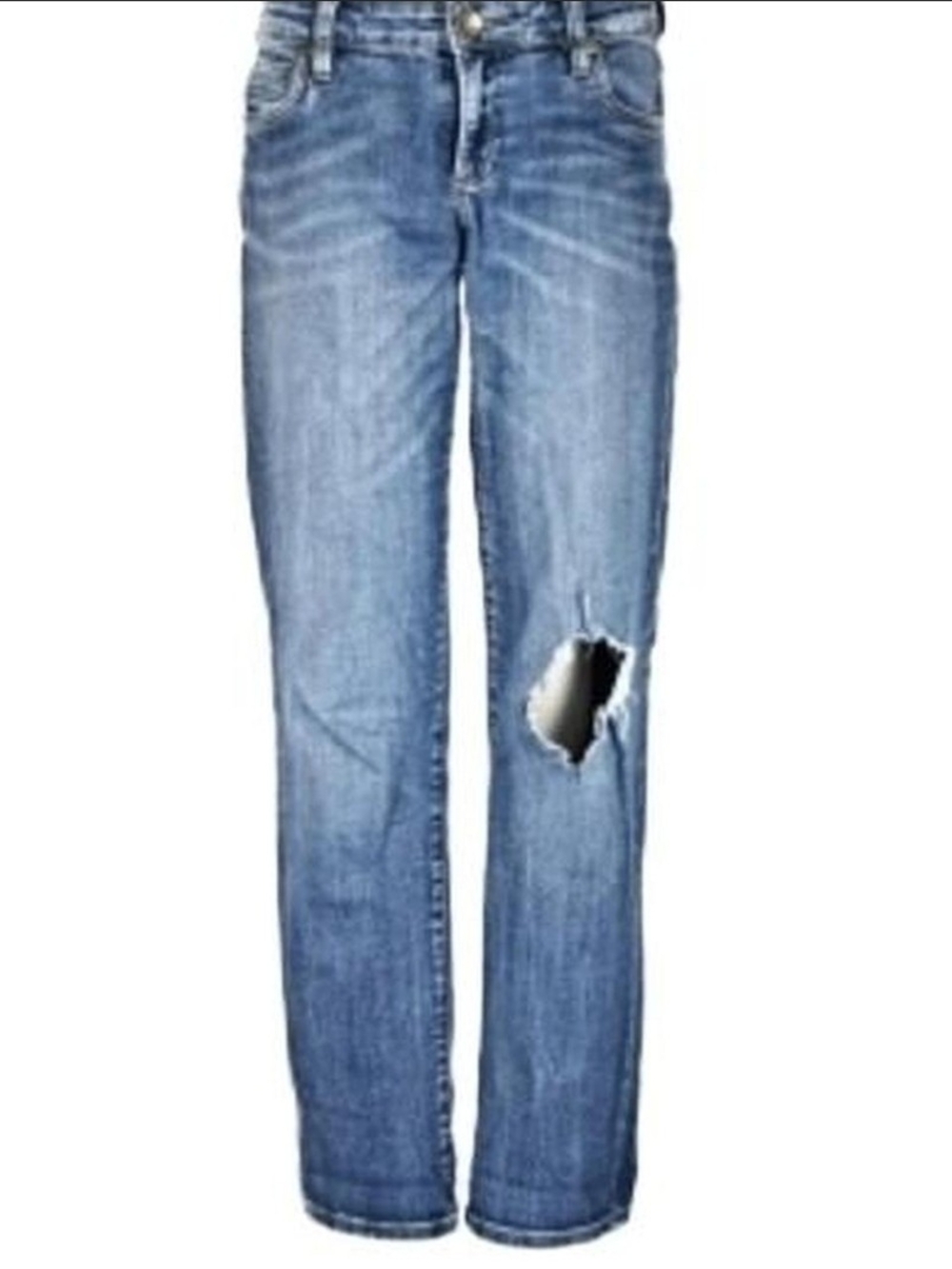 Kut From The Kloth Women’s Distressed Straight-Leg Jeans - Blue